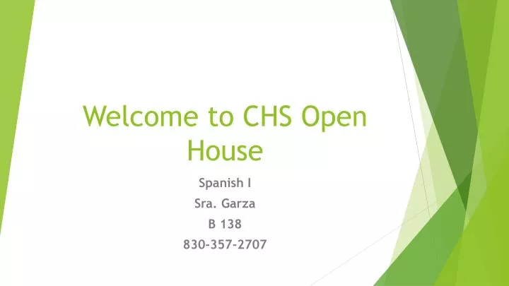 welcome to chs open house