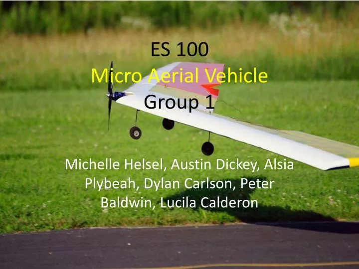 es 100 micro aerial vehicle group 1