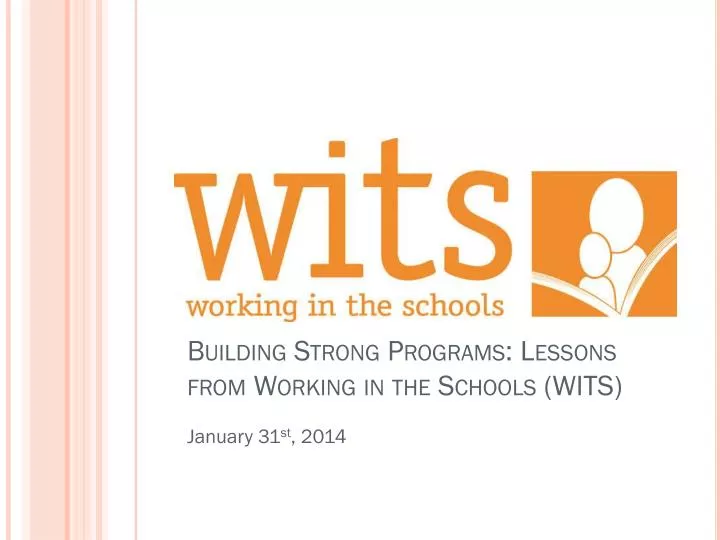building strong programs lessons from working in the schools wits