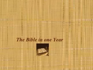 The Bible in one Year