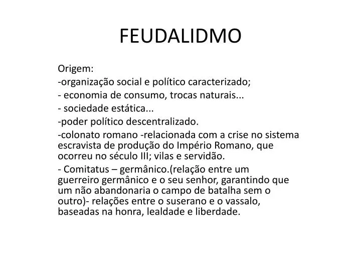feudalidmo