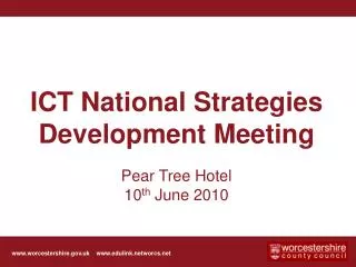 ICT National Strategies Development Meeting