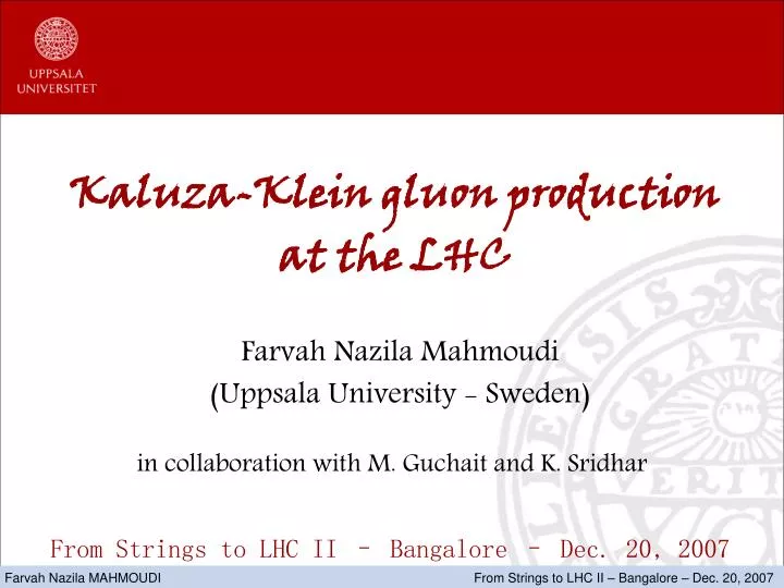 kaluza klein gluon production at the lhc