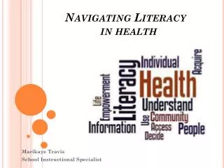 Navigating Literacy in health