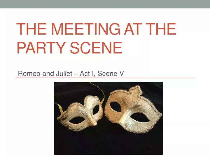 the meeting at the party scene