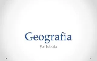 geografia