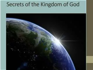 Secrets of the Kingdom of God