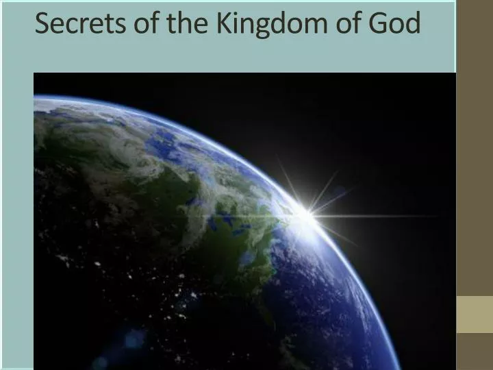 secrets of the kingdom of god