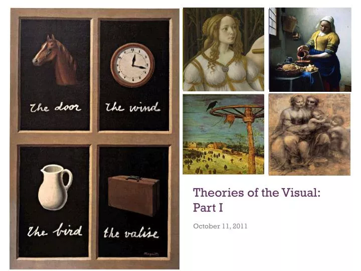 theories of the visual part i