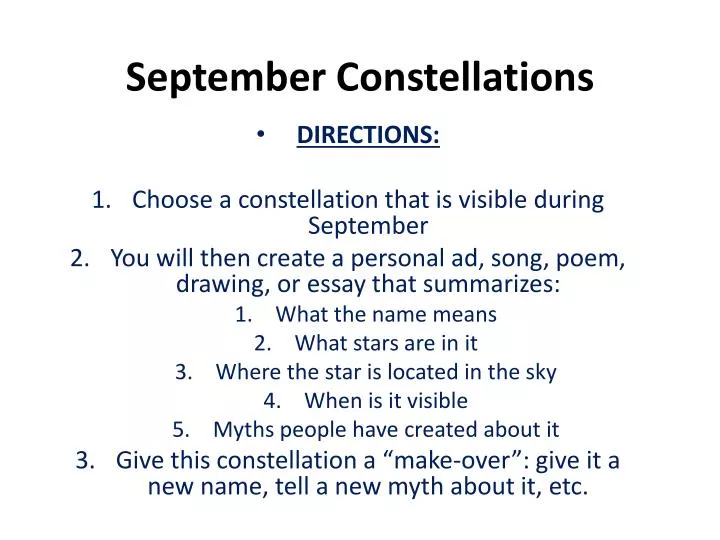 september constellations