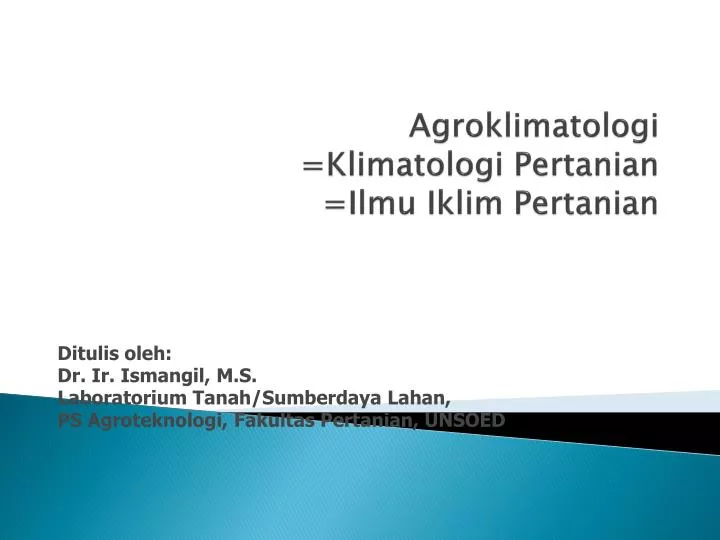 agroklimatologi klimatologi pertanian ilmu iklim pertanian