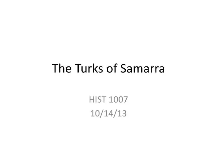 the turks of samarra