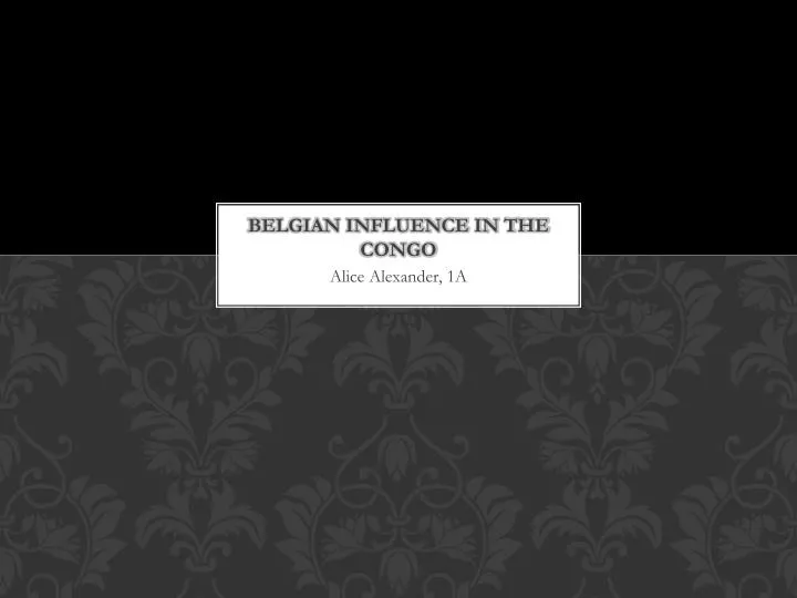 belgian influence in the congo