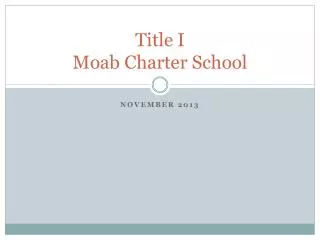 Title I Moab Charter School