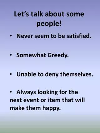 let s talk about some people