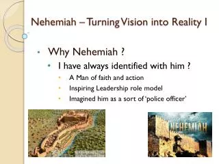 Nehemiah – Turning Vision into Reality I