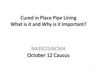 Cured in Place Pipe Lining What is it and Why is it Important?