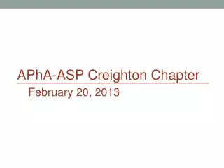 APhA -ASP Creighton Chapter