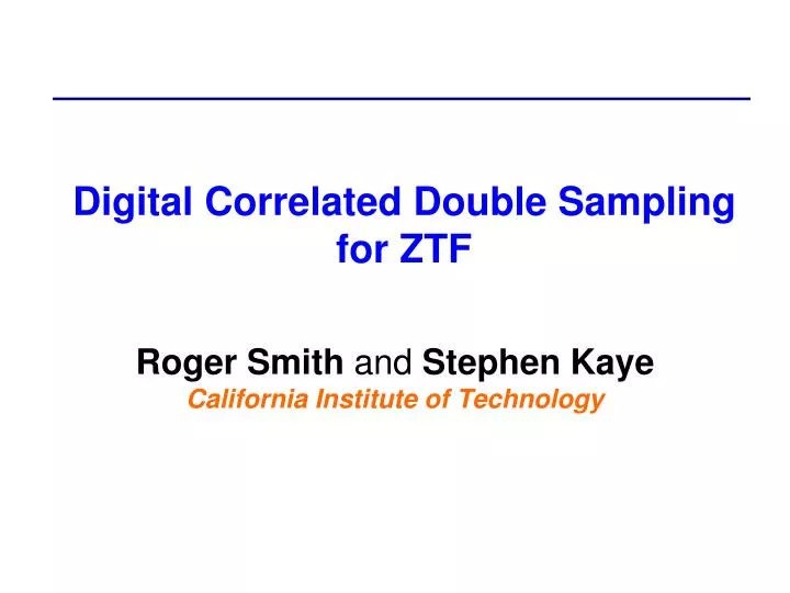 digital correlated double sampling for ztf