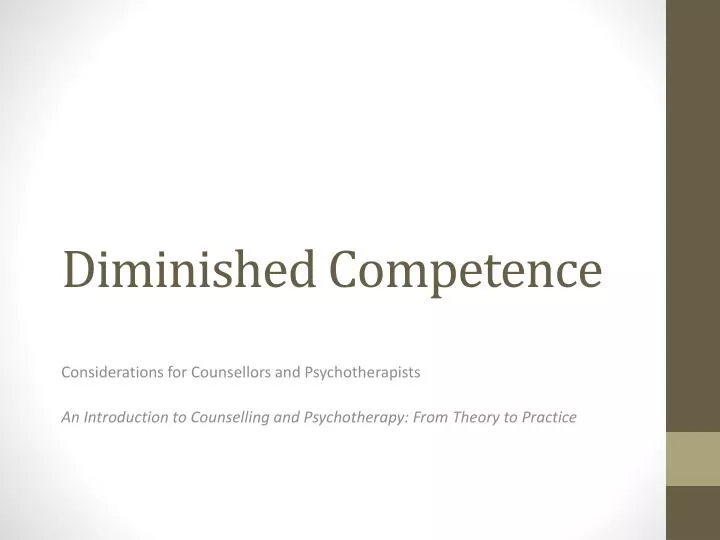 diminished competence