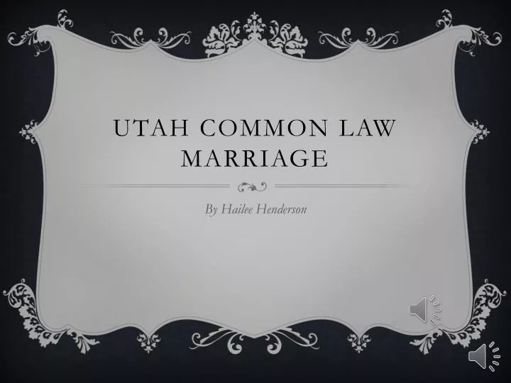 utah common law marriage