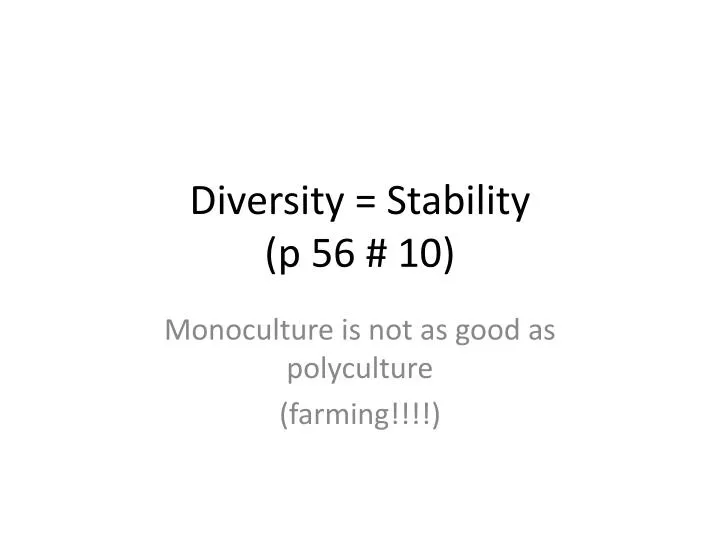 diversity stability p 56 10