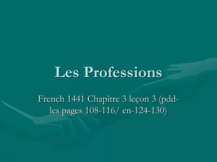 les professions