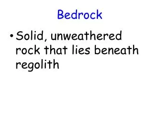 Bedrock