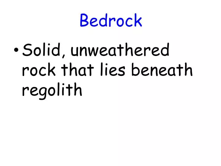 bedrock