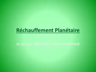 r chauffement plan taire