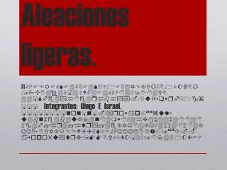 aleaciones ligeras