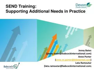 SEND Training: Supporting Additional Needs in Practice