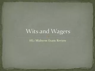 Wits and Wagers