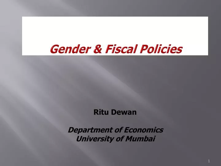 gender fiscal policies