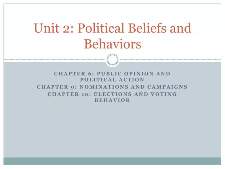 unit 2 political beliefs and behaviors