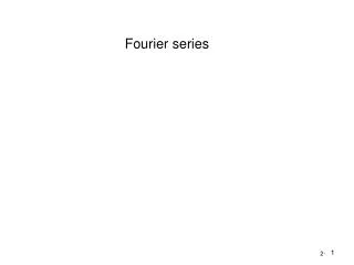 Fourier series