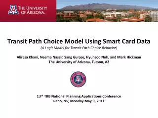 Transit Path Choice Model Using Smart Card Data (A Logit Model for Transit Path Choice Behavior)