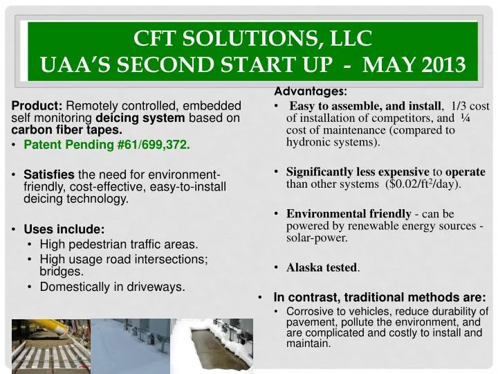 cft solutions llc uaa s second start up may 2013