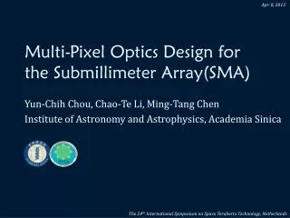 Multi-Pixel Optics Design for the Submillimeter Array(SMA)