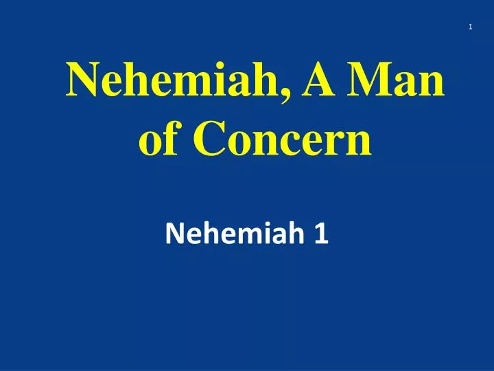 nehemiah a man of concern