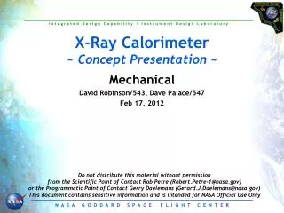 X-Ray Calorimeter ~ Concept Presentation ~
