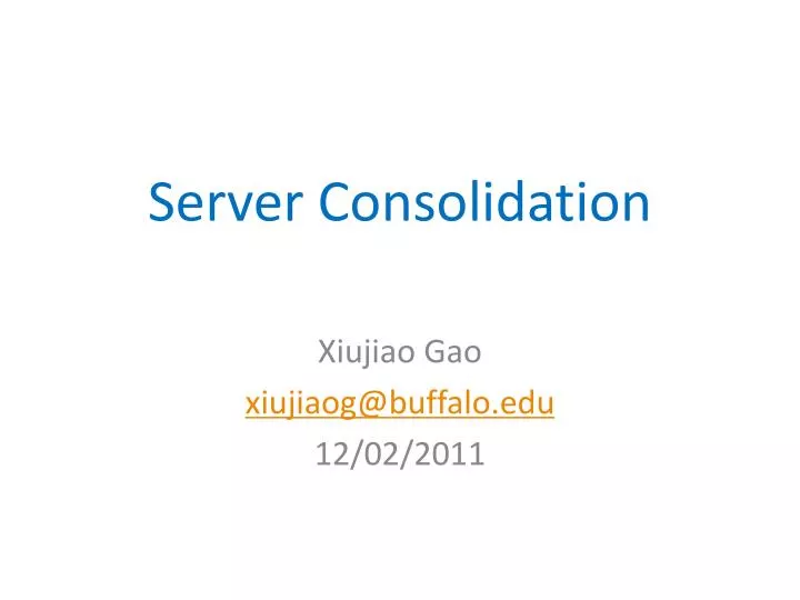 server consolidation