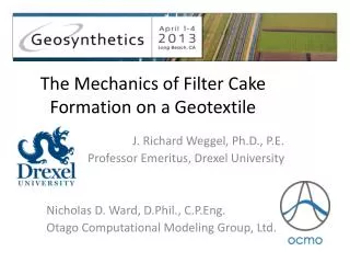 The Mechanics of Filter Cake Formation on a Geotextile