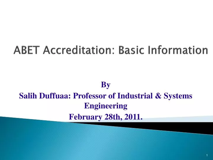 abet accreditation basic information