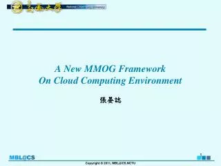 A New MMOG Framework On Cloud Computing Environment