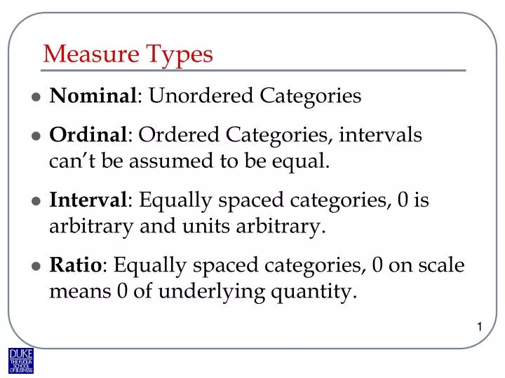 measure types