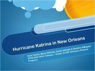 Hurricane Katrina in New Orleans