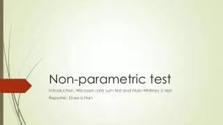 Non-parametric test
