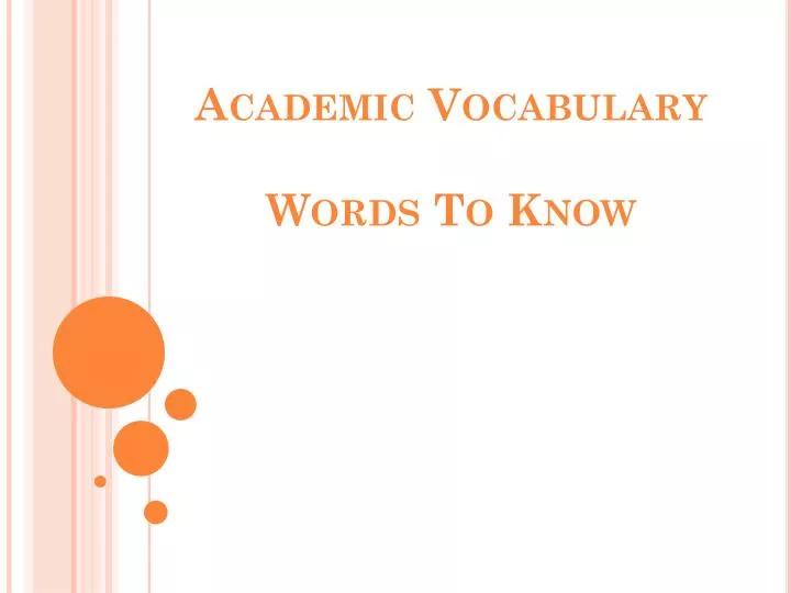 academic vocabulary words to know