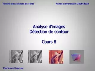 analyse d images d tection de contour cours 8